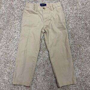 Polo Ralph Lauren Chino Pants Khaki Embroidered Pony Boys Toddler Size 3